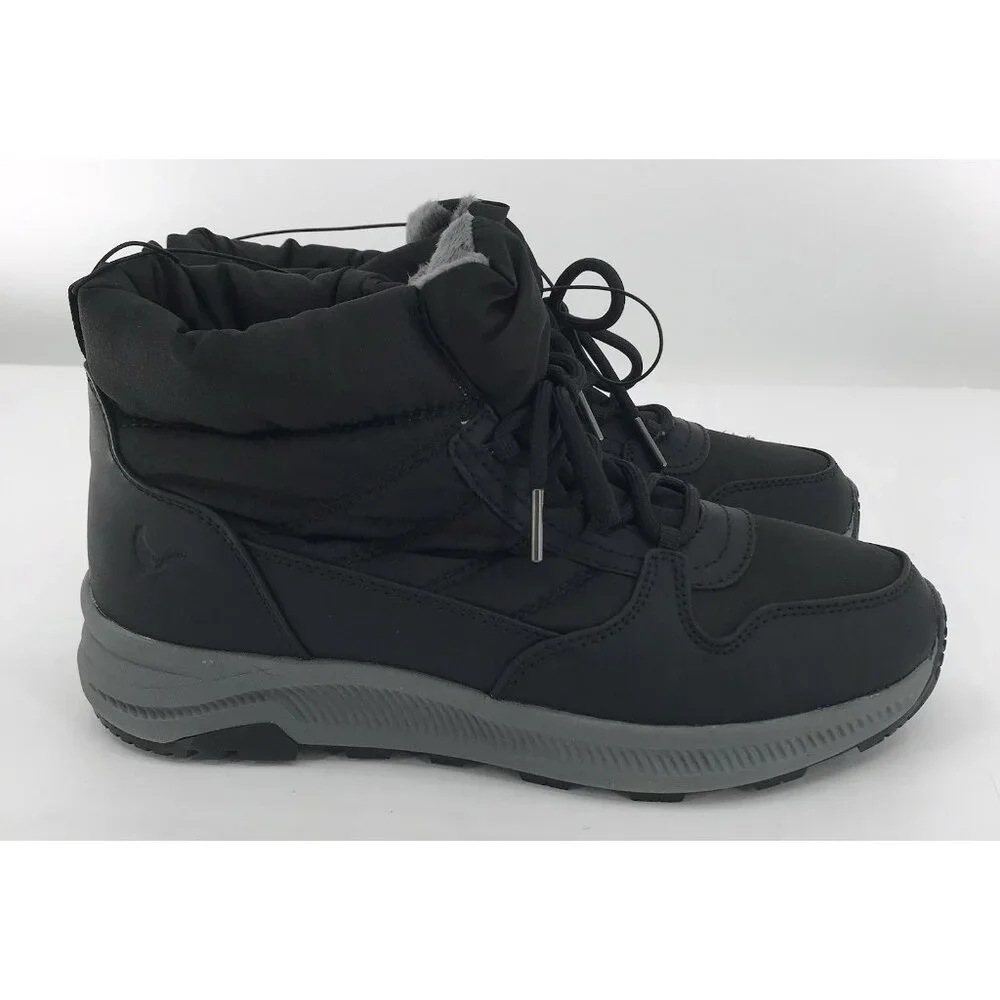 Eddie Bauer Cozy‎ Balasana Winter Boots Womens Size 9 Black Warm & Comfortable